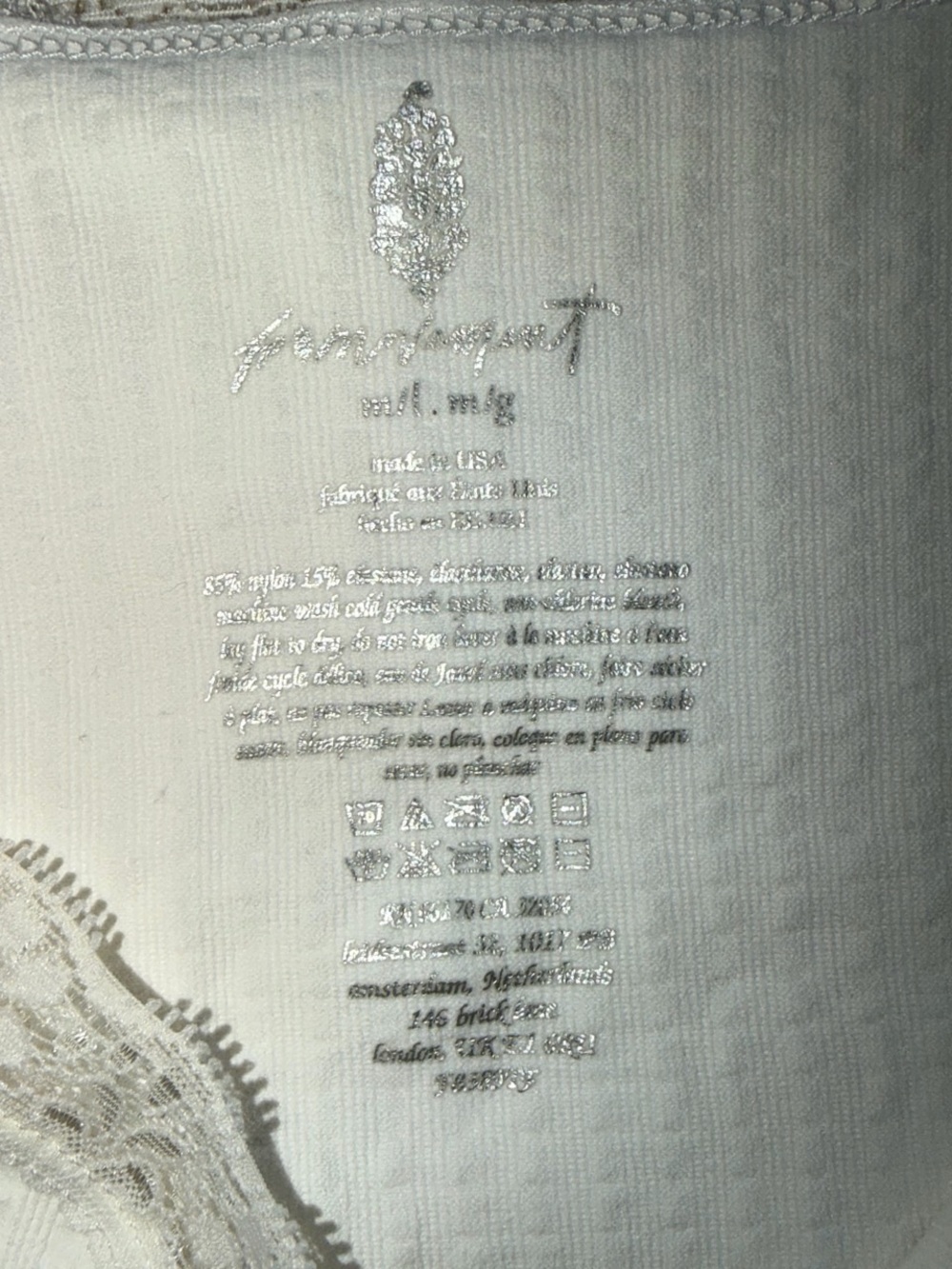 FP Movement by Free People White Ribbed Lace-Trim Tank - Picture 3 of 5